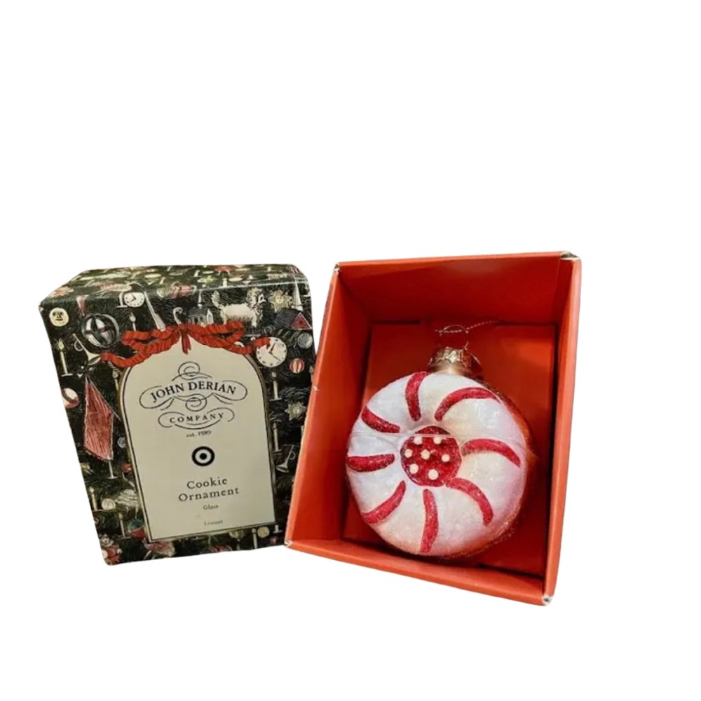 John Derian Glass Cookie Ornament NWT
